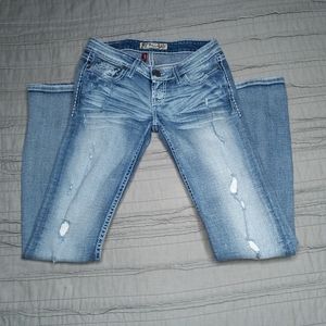 Bke jeans "stella" slim boot denim jeans women's size 25x31.5